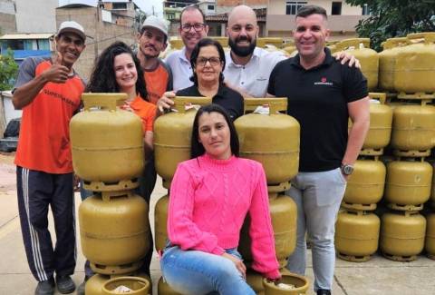 Empresa contempla moradora de Irupi com 1 ano de gás grátis